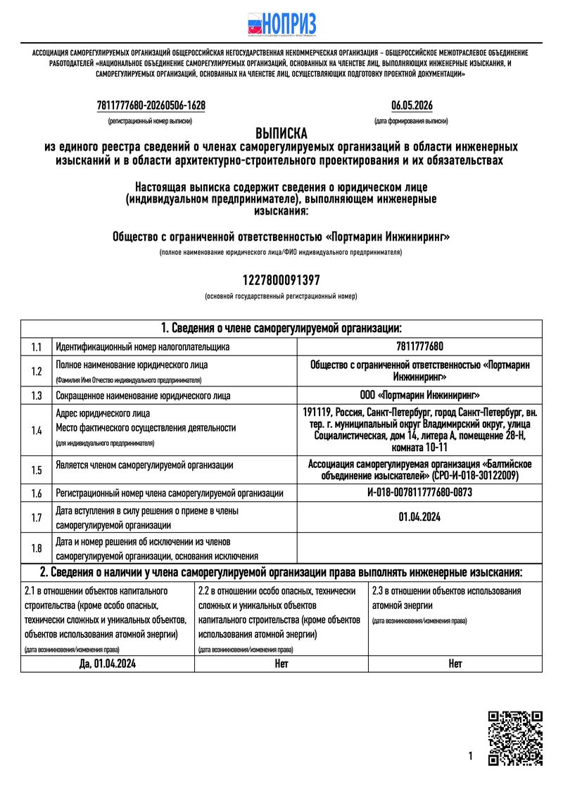Выписка НОПРИЗ — превью